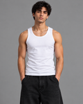 Pack Of 3 Sleeveless White Vest