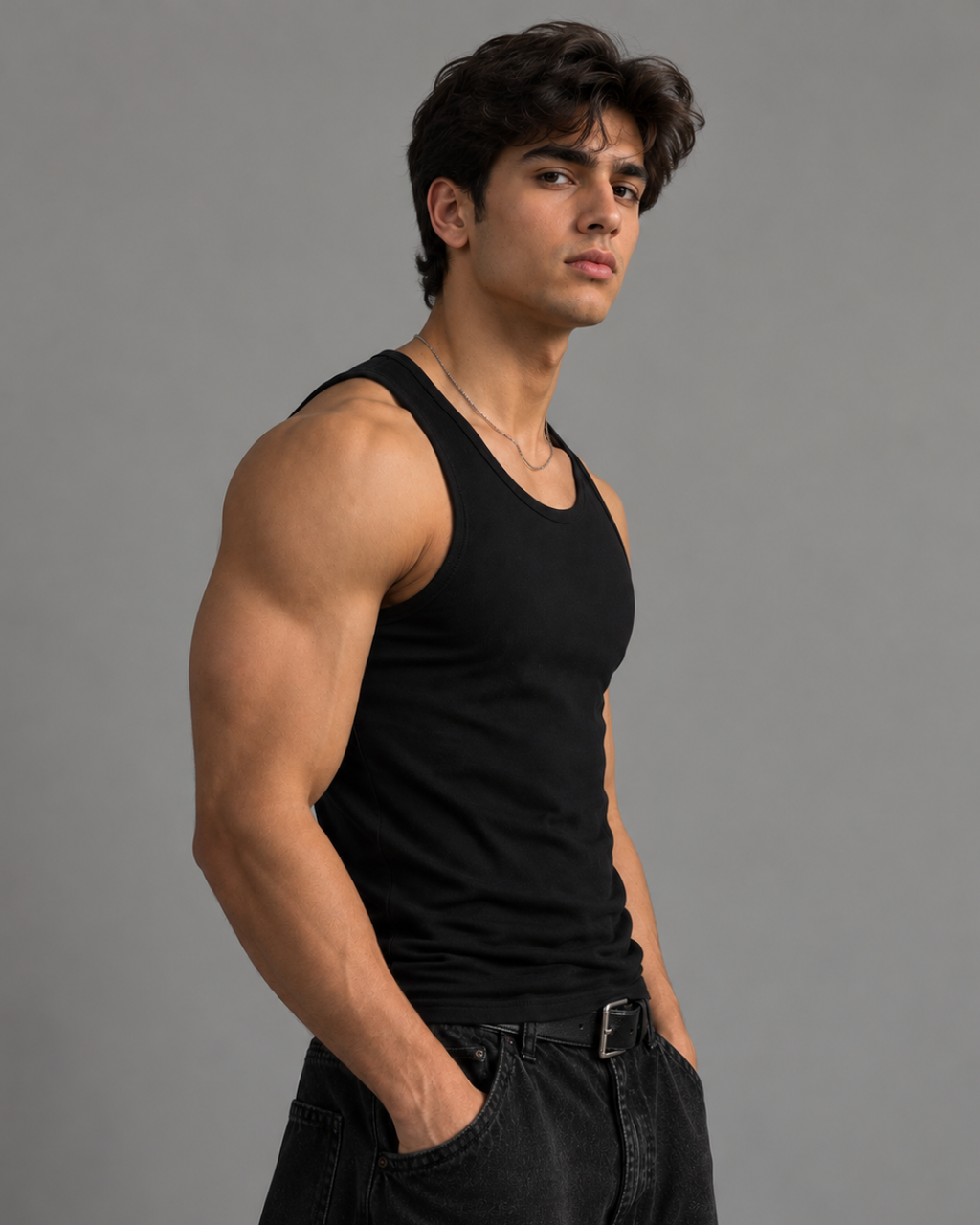 Pack of 3 Sleeveless Black Vest