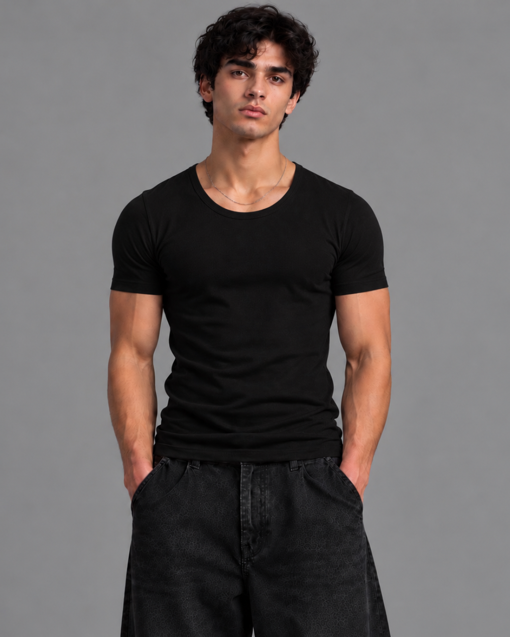 Pack of 3 Half-Sleeves Black Vest
