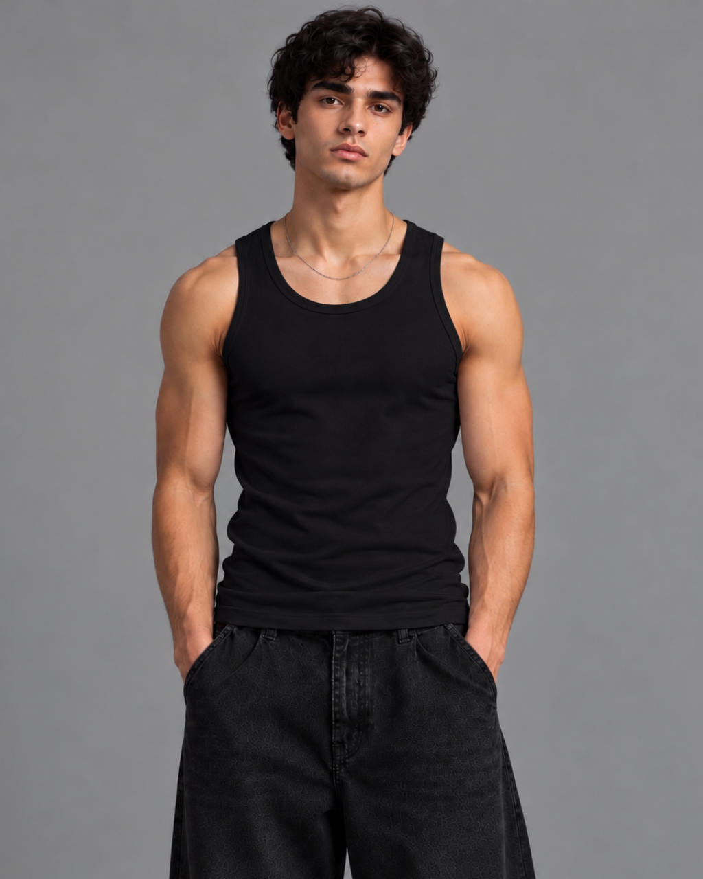 Pack of 3 Sleeveless Black Vest
